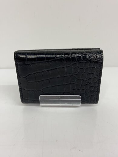 商品画像：3つ折り財布/レザー/ブラック/レディース 2