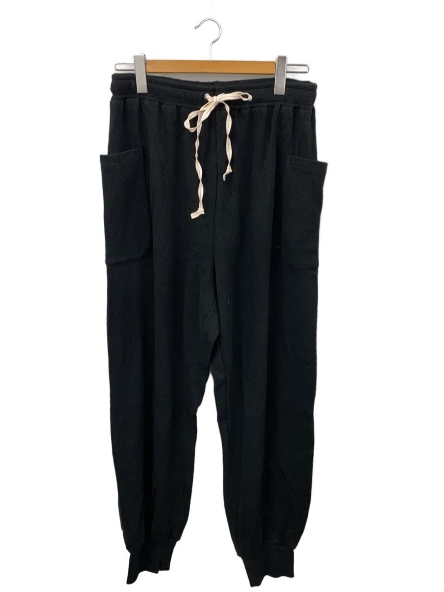 barbell object / nep pt-BLACK/サーマルイージーパンツ/2/コットン/ブラック/無地/bo-05c02