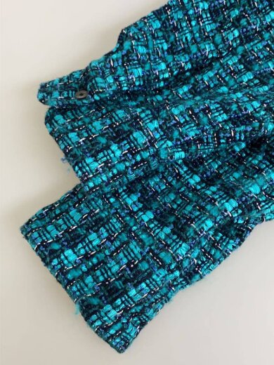 商品画像：カジュアルシャツ/ラメ/長袖シャツ/3/アクリル/グリーン/総柄/200523/ネズヨウヒンテン 5