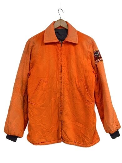 商品画像：70s/ハンティングジャケット/PRIDEジッパー/コットン/オレンジ/無地/ヴィンテージ 1