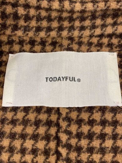 商品画像：Over Check Coat/コート/36/ウール/ブラウン/チェック/12020014 3