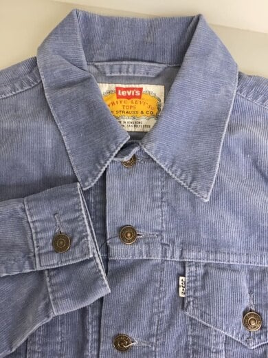 商品画像：90s/70500-4632/香港製/ジャケット/M/コーデュロイ/ブルー/無地 5
