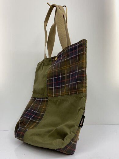 商品画像：TRANSPORT/パッチワーク/トートバッグ/コットン/グリーン/バブアー// 2