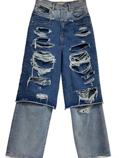 商品画像：Bicolor Double Crush Denim/ボトム/38/31232465202 1