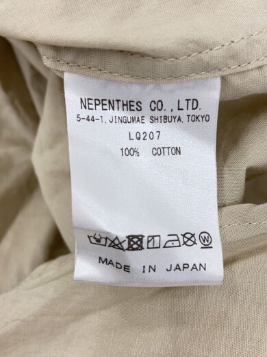 商品画像：22AW/Ascot Collar EDW Shirt/M/コットン/ベージュ/無地/LQ207/ニードルズ 4