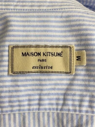 商品画像：長袖シャツ/M/コットン/BLU/ストライプ 3