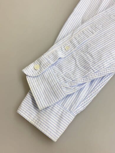 商品画像：長袖シャツ/M/コットン/BLU/ストライプ 5