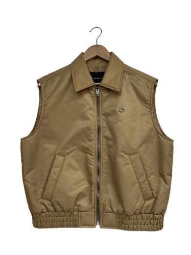 商品画像：クロップドベスト/M/ポリエステル/ベージュ/CS555 1