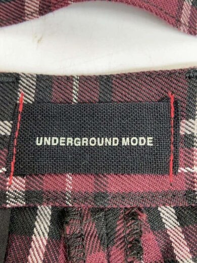 商品画像：UNDERGROUND MODE/ストレートパンツ/FREE/ポリエステル/レッド/チェック 4