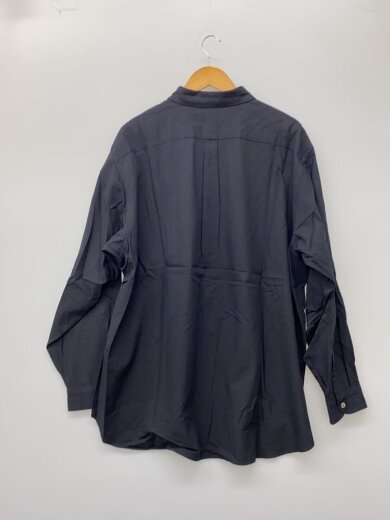 商品画像：Washed Cotton Cashmere Shirt/長袖シャツ/3/ブラック/無地/IDH-054// 2