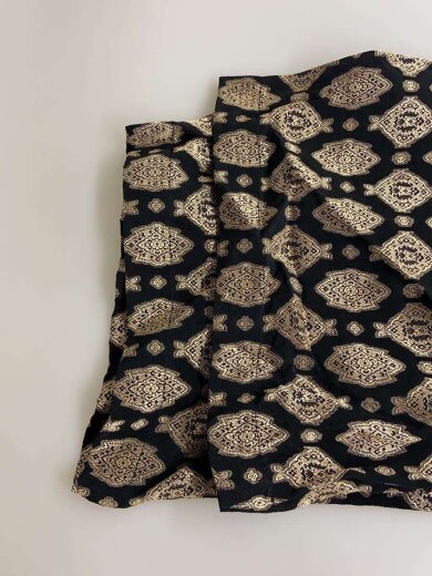 商品画像：Jacquard/Fine pattern/半袖ワンピース/1/ブラック/総柄/GL100// 5