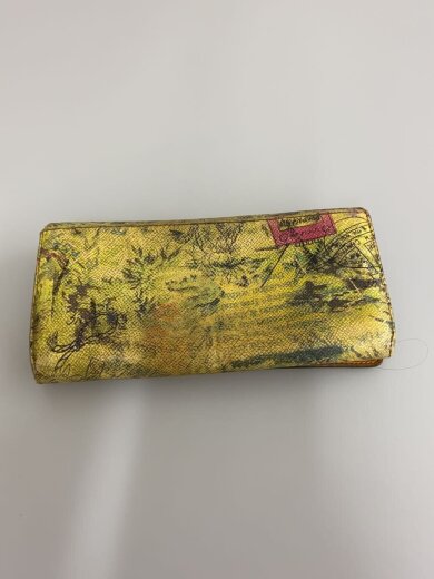 商品画像：アートプリント/長財布/レザー/イエロー/総柄/メンズ 2