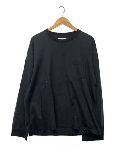 商品画像：OVERSIZED LONG SLEEVE POCKET TEE/長袖Tシャツ/S/ブラック/ST.208 1