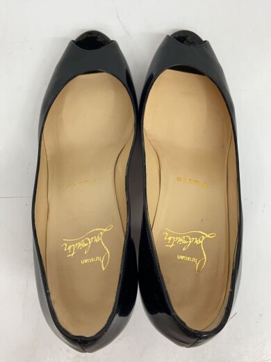 商品画像：OPEN TOE SLINGBACK PATENT/パンプス/37/ブラック/レザー 3