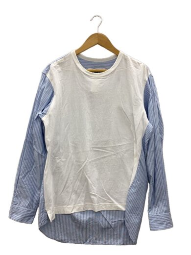 商品画像：AD2023/ハイブリッドシャツ/長袖Tシャツ/M/コットン/ブルー/SZ-B102 1