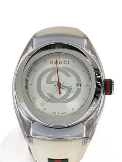 商品画像：クォーツ腕時計/アナログ/ラバー/SLV/WHT/137.3 1