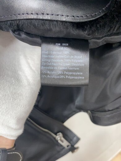 商品画像：シングルライダースジャケット/38/レザー/BLK/641/ライナー付き 5