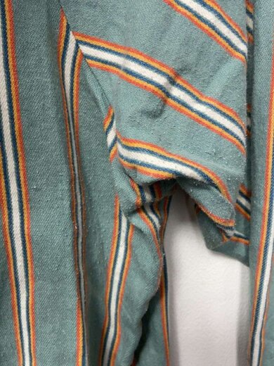商品画像：70s-80s/長袖シャツ/XL/コットン/GRN/ストライプ 5