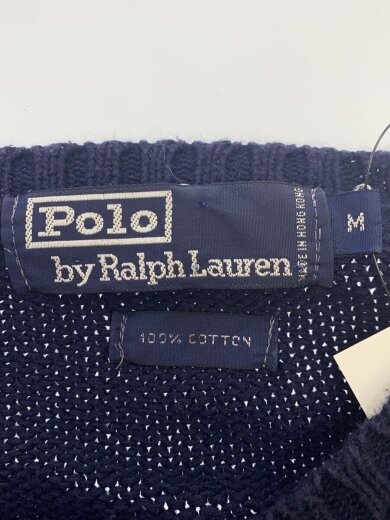 商品画像：90s/ポニー無し/ニット・セーター(薄手)/M/コットン/NVY 3