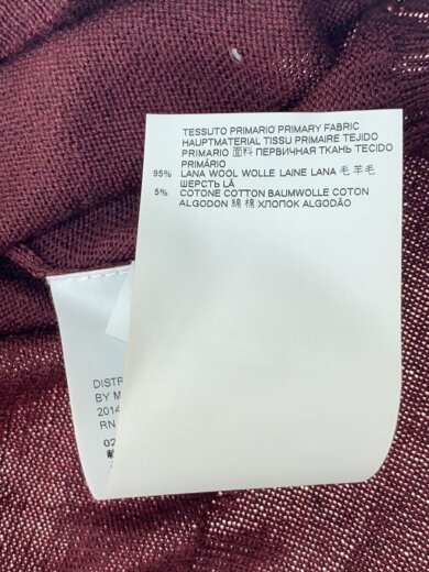 商品画像：ニット・セーター(薄手)/L/羊毛/RED/S50HA0876 5