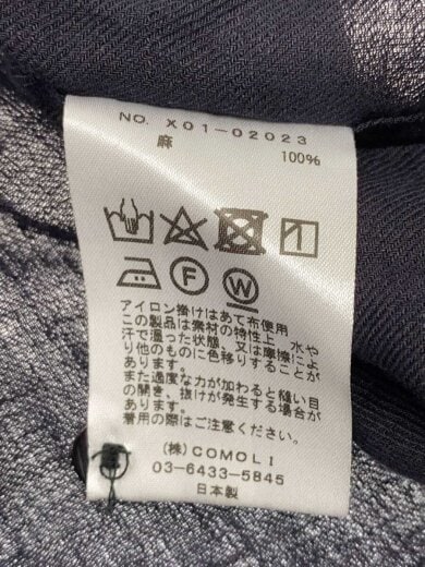 商品画像：長袖シャツ/2/リネン/NVY/X01-02023/リネンツイルスキッパーシャツ// 5