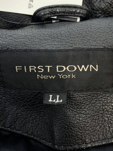 商品画像：※全体的に傷有/ダウンジャケット/LL/豚革/BLK/840502 3