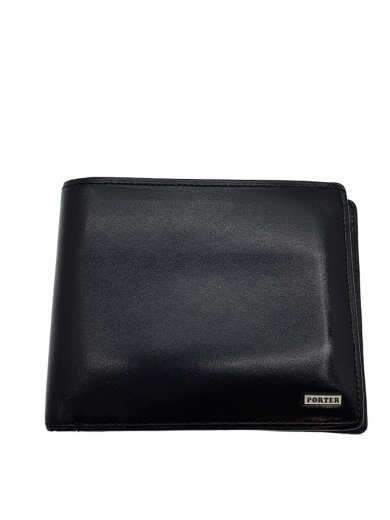 商品画像：2つ折り財布/レザー/BLK/メンズ// 1