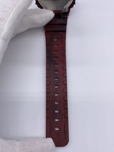 商品画像：ベルト裏汚れアリ/ソーラー腕時計_G-SHOCK/デジタル/ラバー/RED// 5
