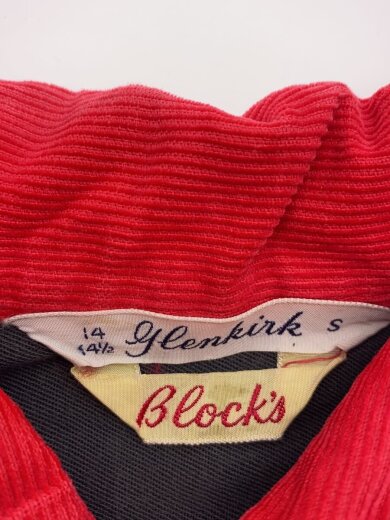 商品画像：50s/Blocks/切替/コーデュロイ/長袖シャツ/14.5/レーヨン/RED 3