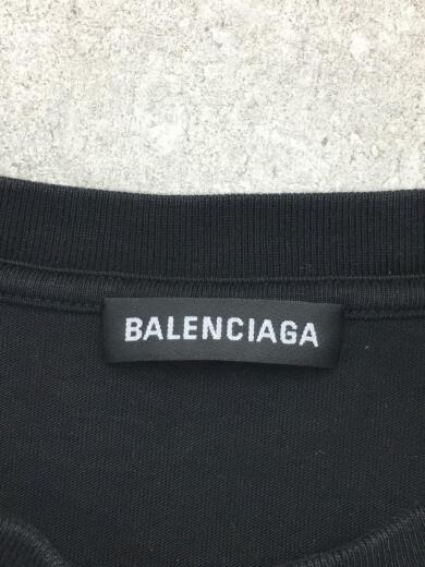 画像：BALENCIAGAtop model Logo Tee/XS/コットン/BLK■6129663