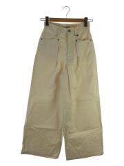 ワイドパンツ/S/コットン/IVO