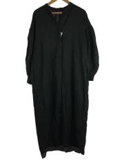 長袖ワンピース/--/リネン/BLK/21-040-370-0201-1