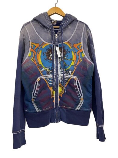 商品画像：grateul dead bertha/ジップパーカー/L/コットン/NVY/総柄// 1
