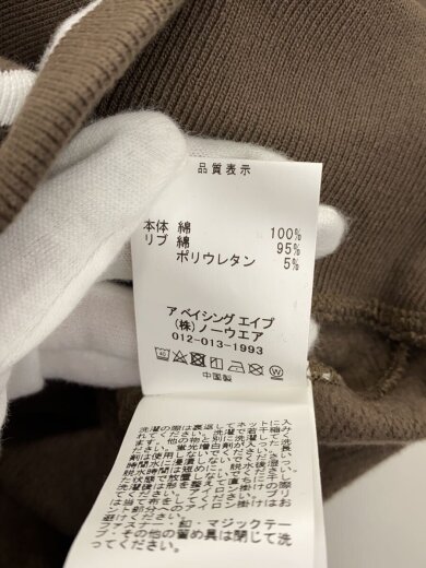 画像：A BATHING APEスウェットスタジャン/XL/コットン/BRW/プリント/001GDK201004H5