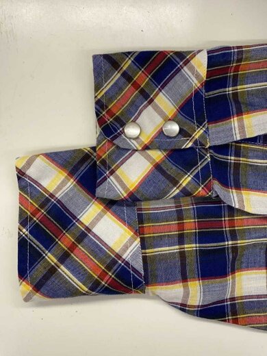 商品画像：70s/ウエスタンチェックシャツ/16/ポリエステル/マルチカラー/チェック 4