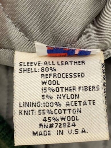 商品画像：90s/パッチスタジャン/L/ウール/GRN 5