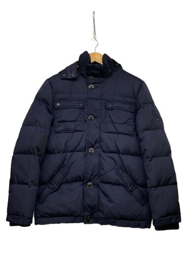 商品画像：フーデッドダウンコート/M/ナイロン/NVY/無地/0887866197-403 1