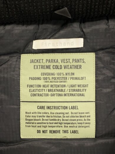 商品画像：PRIMALOFT JACKET/L/ナイロン/BLK/無地/233-1517-3 3