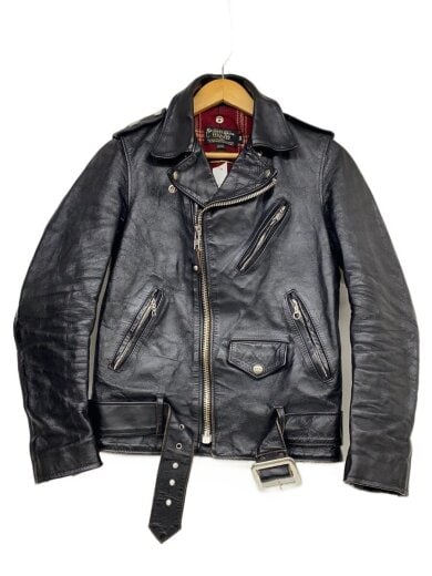 商品画像：スペシャルホースハイドワンスター/ウールライニング/USA製/34/馬革/BLK/613SJH/使用感 1