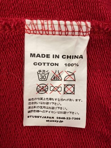 商品画像：ジップパーカー/M/コットン/RED 4