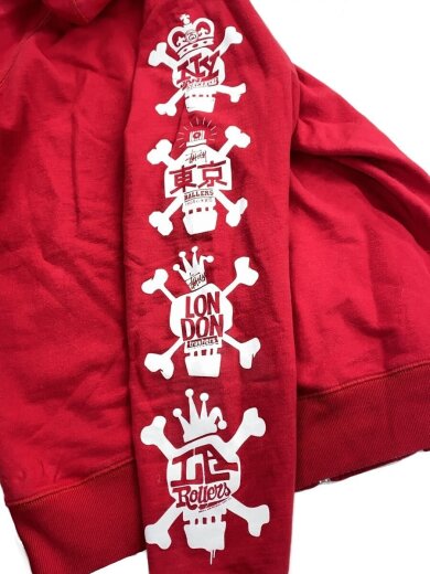 商品画像：ジップパーカー/M/コットン/RED 6