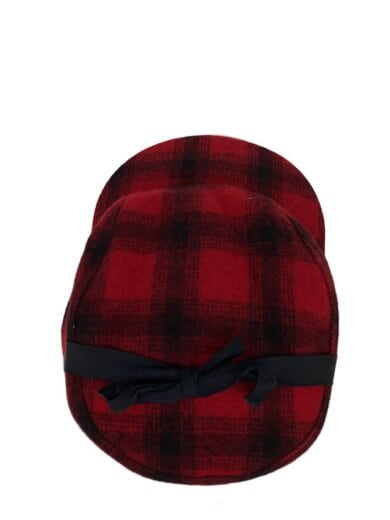 商品画像：ランチャーキャップ/M/ウール/RED/チェック/レディース 4