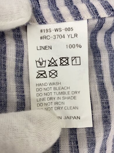 商品画像：S/Sボーダースキッパーブラウス/1/コットン/WHT/ボーダー/RC-3704 4