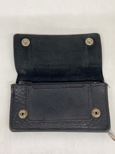 商品画像：バイカーレザーミドルウォレット長財布/レザー/BLK/メンズ 4