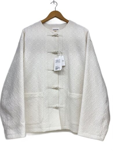 商品画像：ジャガードチャイナジャケット/XL/コットン/WHT/8325-186-1438-0390 1