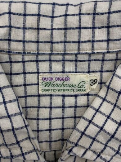 商品画像：半袖シャツ/48/コットン/WHT/チェック 3