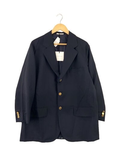 商品画像：金ボタン3Bジャケット/38/ウール/BLK/無地/26SS-008地/26SS-008// 1