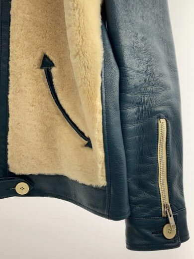 商品画像：レザージャケット・ブルゾン/LL/牛革/BLU/無地/CW24MX-1 9