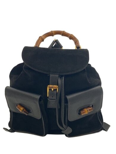 商品画像：リュックサック_バンブー_ヌバックレザー/スウェード/BLK 1