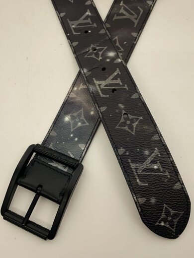 商品画像：ベルト/レザー/BLK/総柄/メンズ/M0132 2